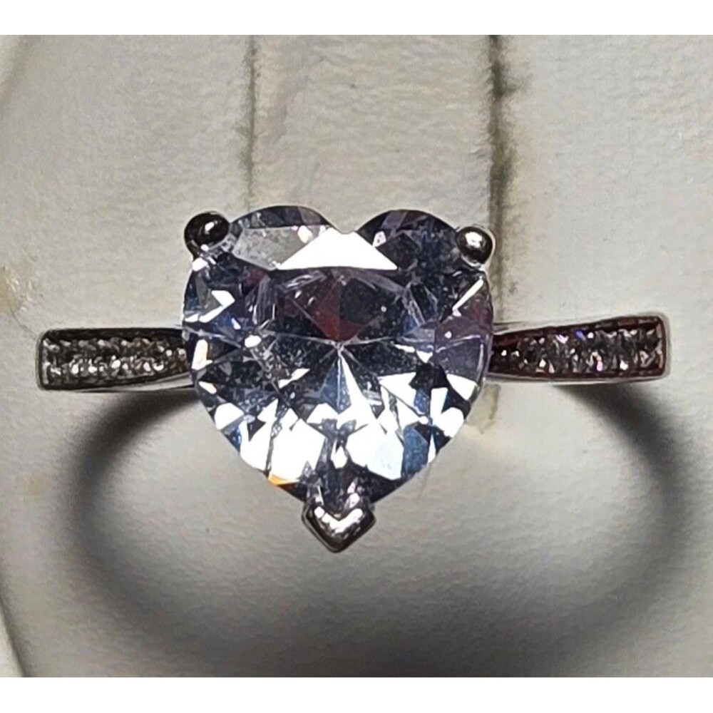 Heart Vintage sterling silver ring sz 8
